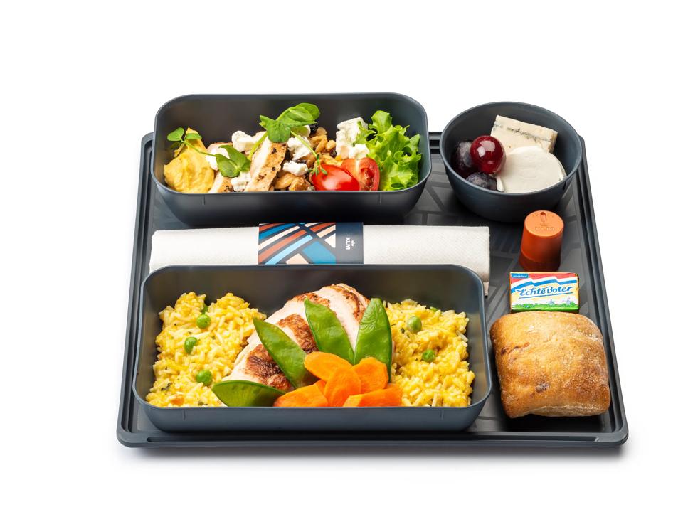 A delicious meal in Premium Comfort Class