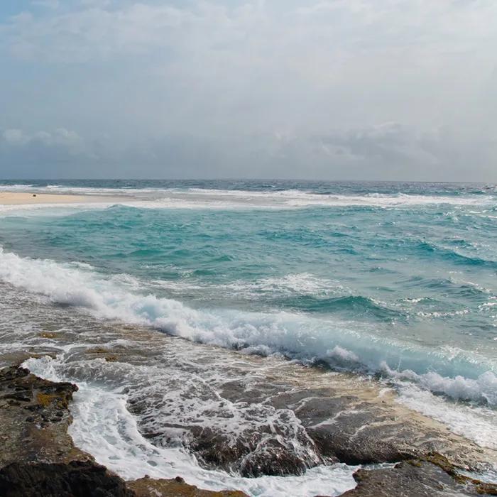 The rugged surf at Boca