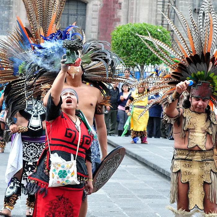 Aztec dancers on the Zócalo