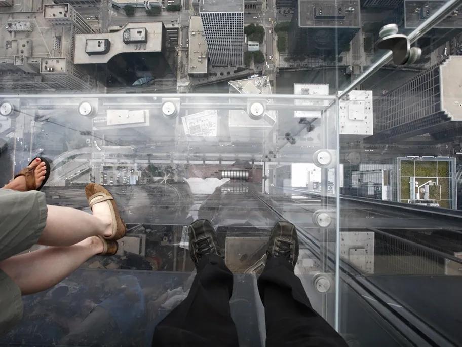 The view looking down from The Ledge