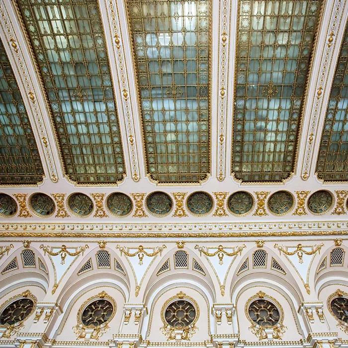 Richly decorated ceiling