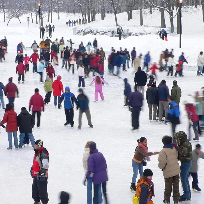 Skating on Beaver Lake
