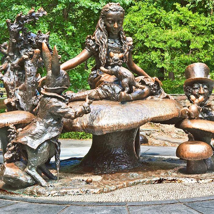Bronze statue of Alice in Wonderland