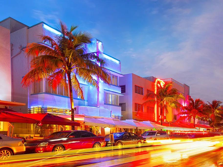 Neon lights in South Beach