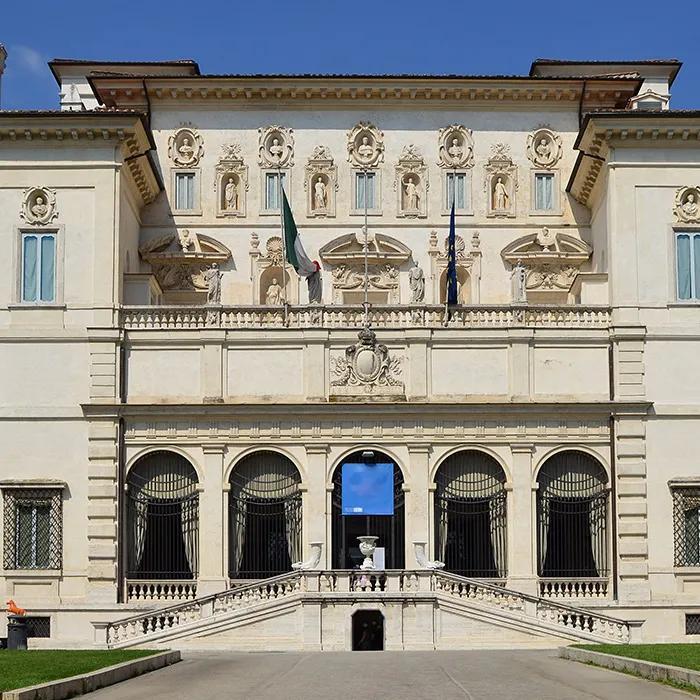 The impressive façade of Galleria Borghese