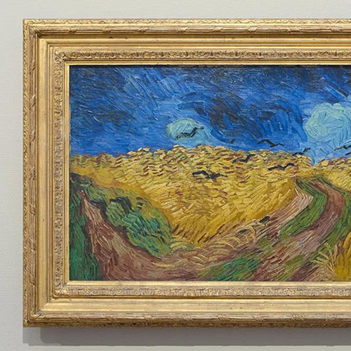 Wheatfield with crows