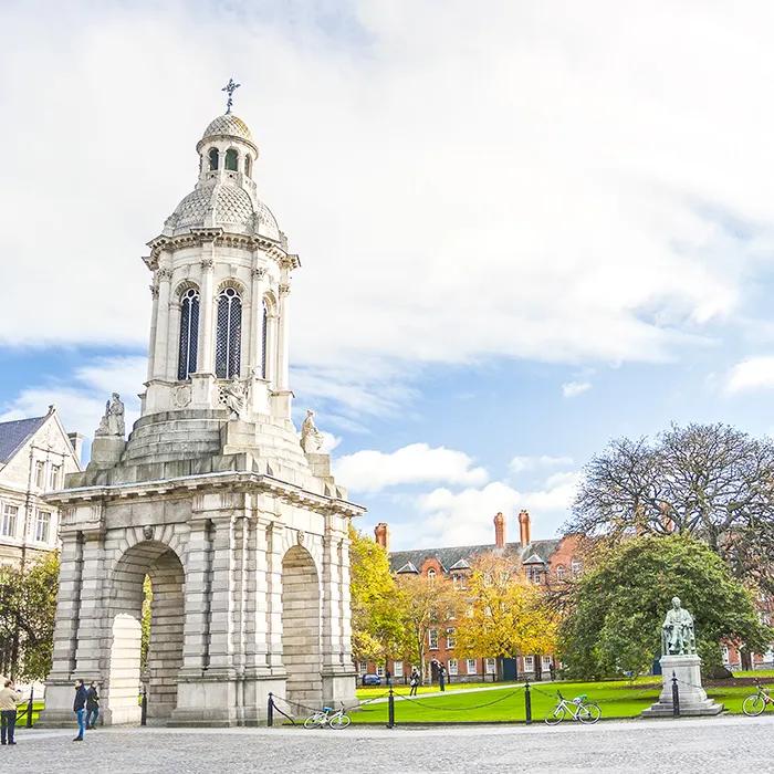 The bell tower at Trinity College