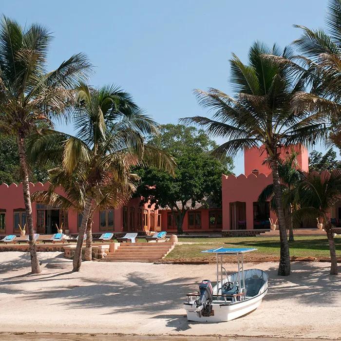 Luxury resort on a desert island