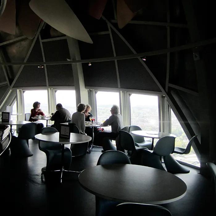 Sky-high dining: the Atomium restaurant