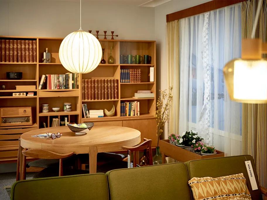 An IKEA living room from the 1960s in the IKEA Museum