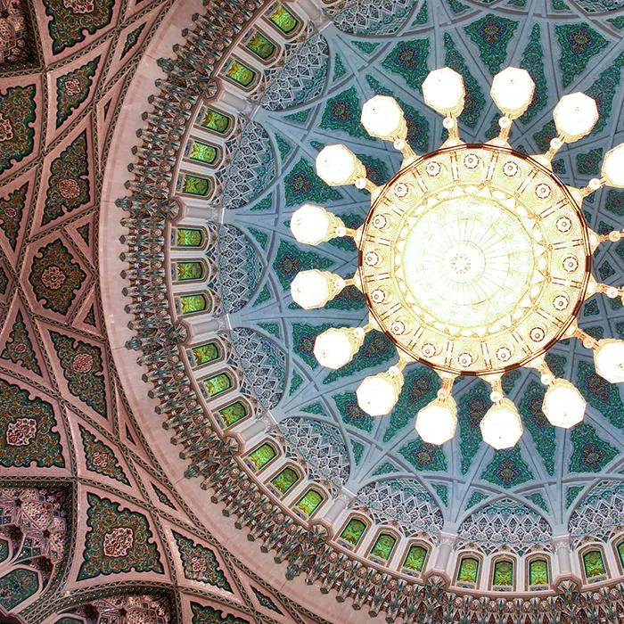 The beautifully decorated dome