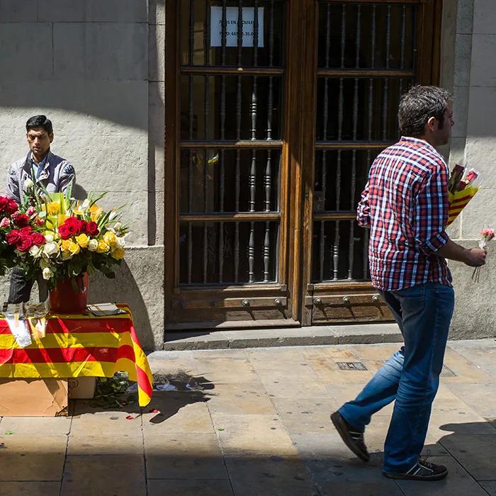 Red roses for Sant Jordi