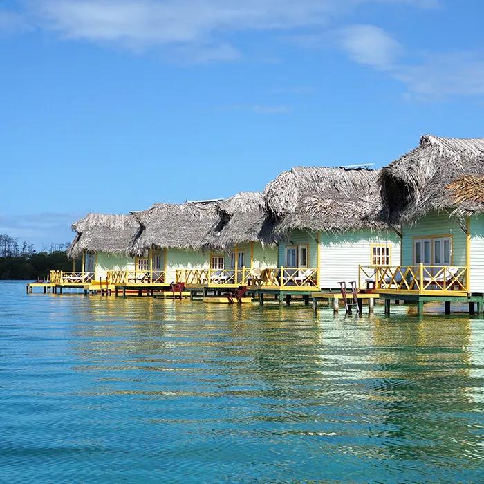Tropical cabins on Isla Colón