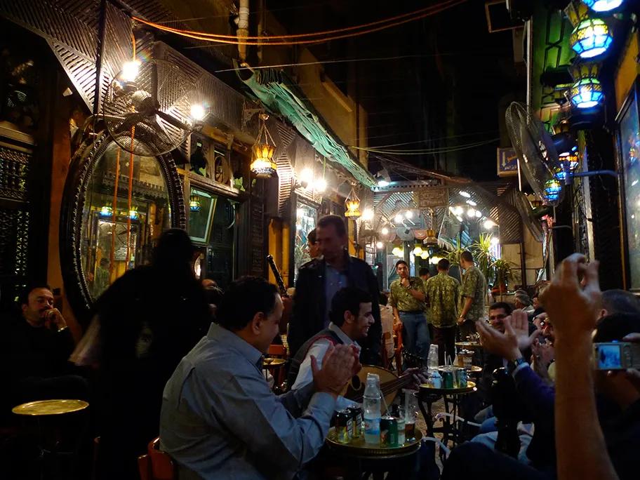 Soaking up the atmosphere at El-Fishawi