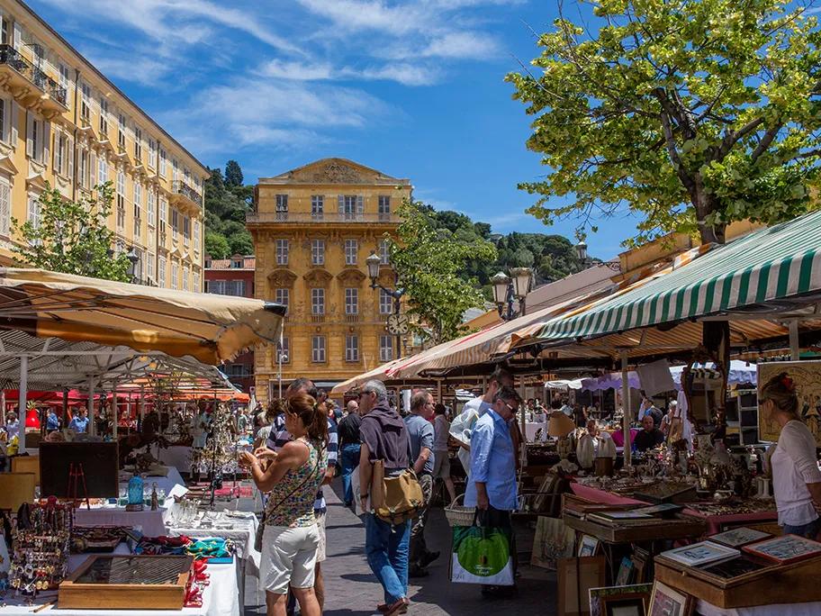 The fun and bustling atmosphere of Cours Saleya