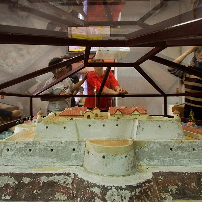 Scale model of the first fort
